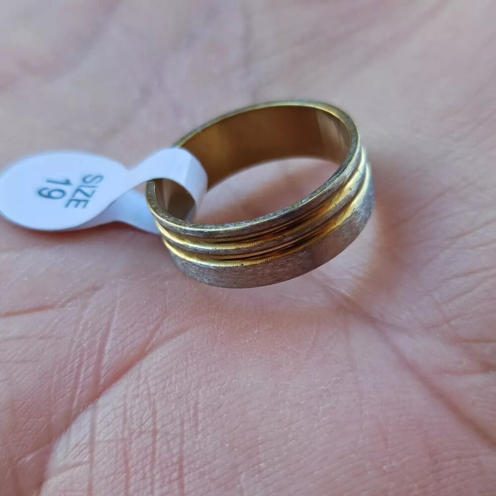 Fashion Ring Unisex Ring Band Silver Tone Fashion Jewlry Size 9 NWT - Picture 8 of 13